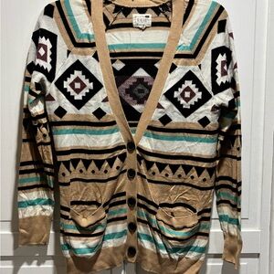 LA Hearts Geometric‎ Patterned Cardigan